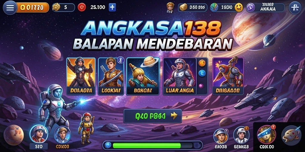 Gameplay Racing yang mendebarkan di luar angkasa.