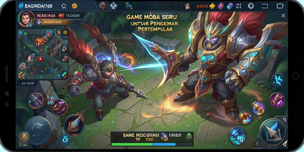Screenshot gameplay seru di BAGINDA168 menunjukkan pertempuran intens.