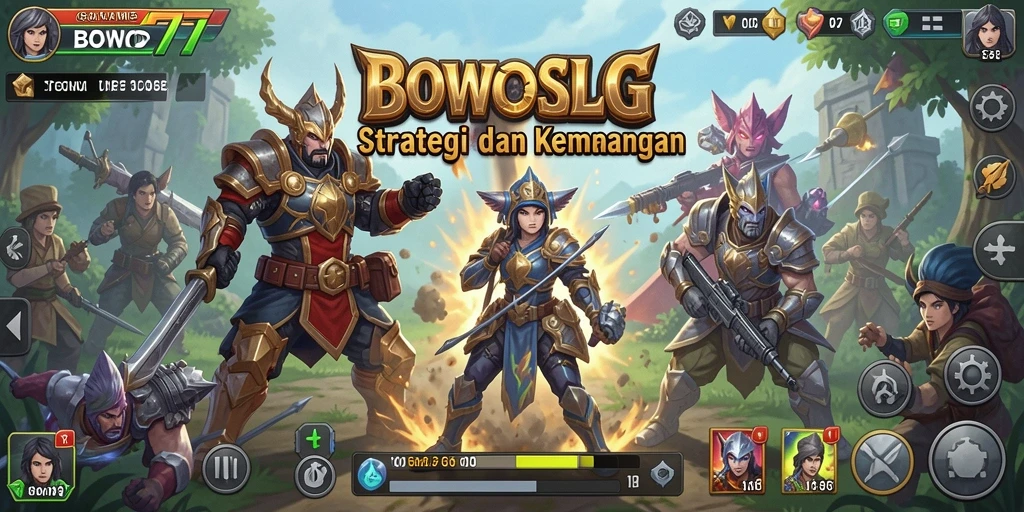 Screenshot BOWO77 menampilkan aksi pertempuran yang mendebarkan di dunia SLG.