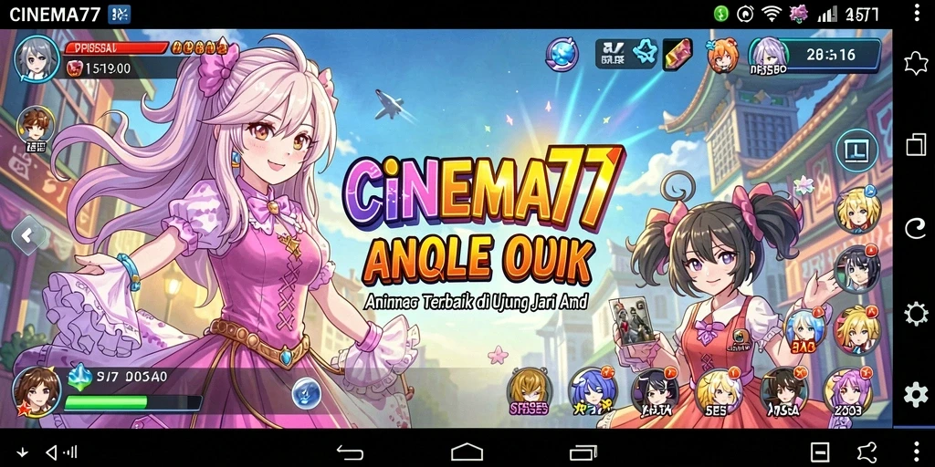 Screenshot CINEMA77 menunjukkan aksi seru dari anime favorit.