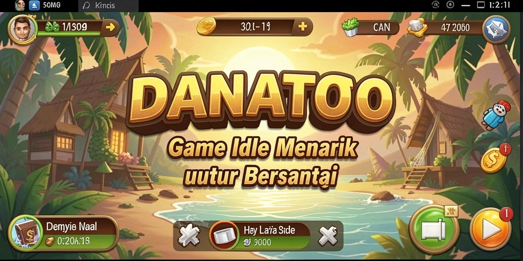 Tampilan gameplay menarik dari DANATOTO dengan karakter-karekter yang unik.