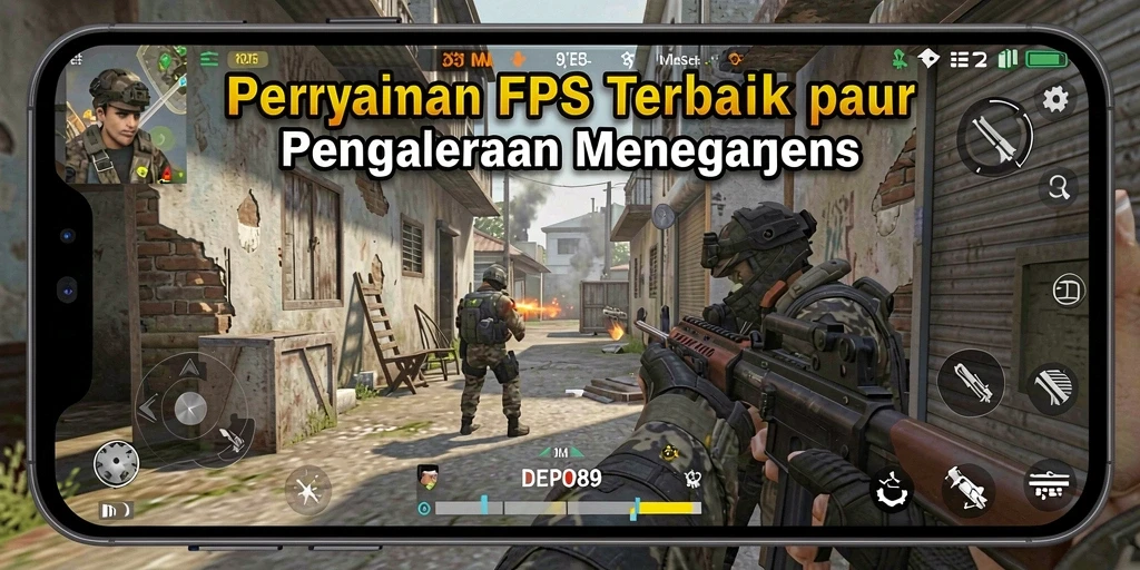 Screenshot utama DEPO89 menampilkan aksi gameplay FPS yang mendebarkan.