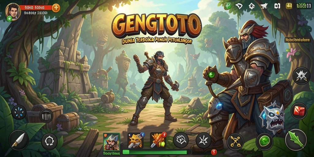 Tangkapan layar GENGTOTO menunjukkan grafis luar biasa dalam dunia terbuka.