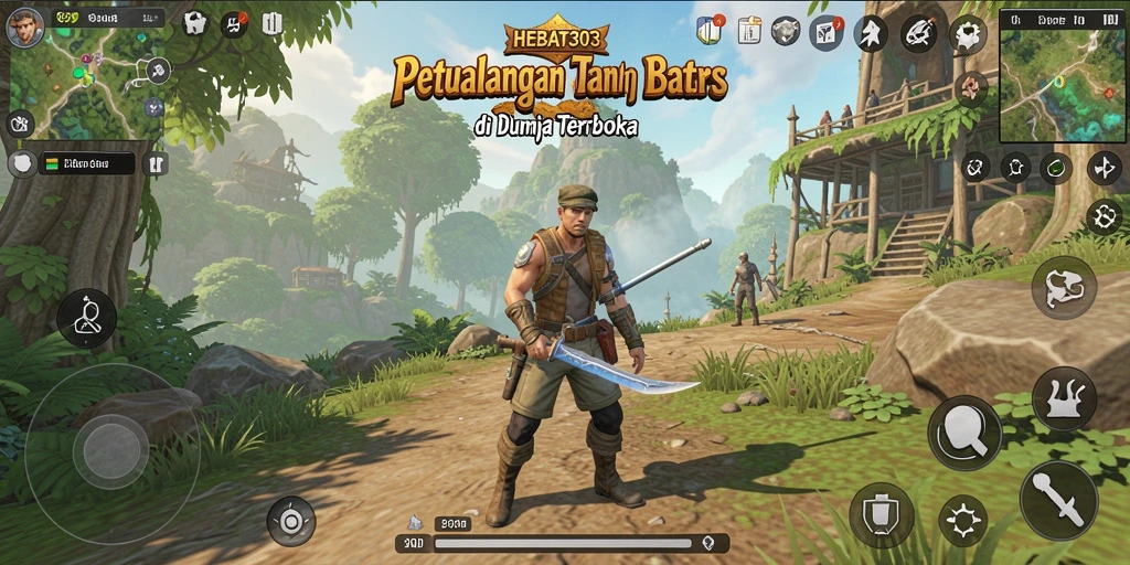 Gameplay HEBAT303 menampilkan petualangan seru di dunia terbuka.