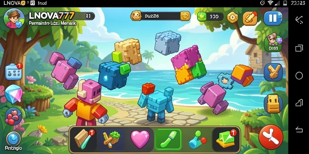 Gameplay LNOVA777 dengan berbagai tantangan puzzle yang menegangkan.