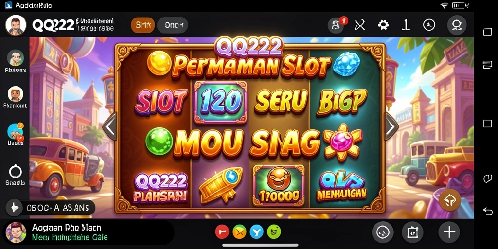 Tampilan gameplay Slot yang menarik dan menyenangkan di QQ222.