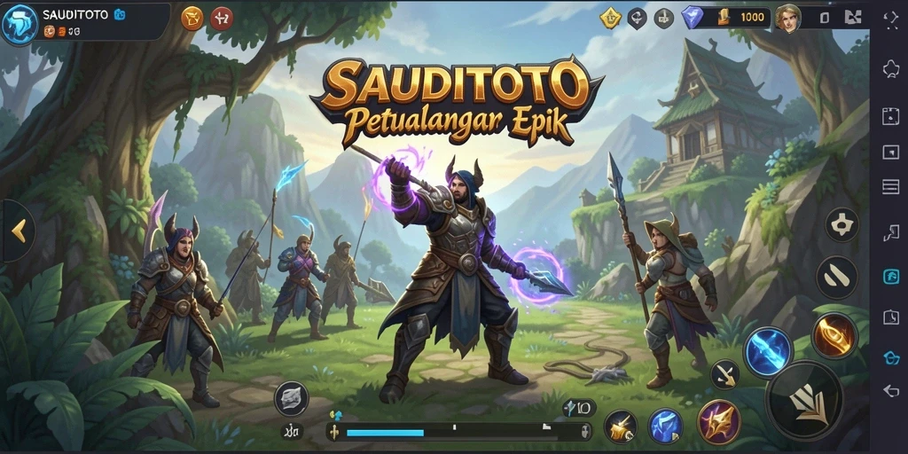 Tangkapan layar gameplay yang menampilkan pertarungan epik di SAUDITOTO.