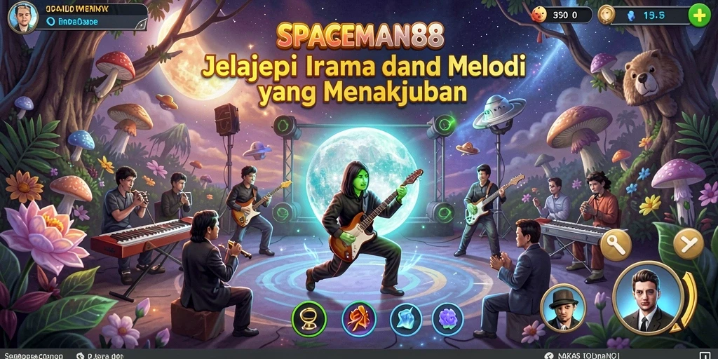 Tampilan gameplay SPACEMAN88 yang menarik saat memainkan alat musik.