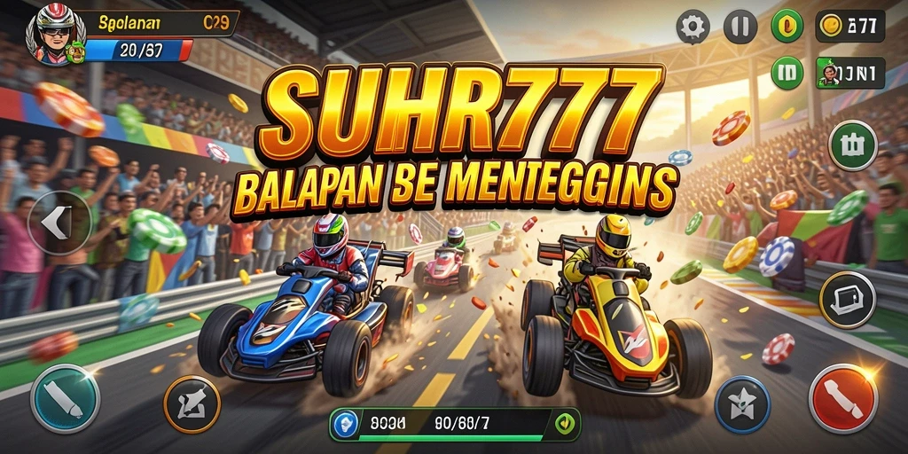 Tampilan gameplay balapan mendebarkan di SUHU777.